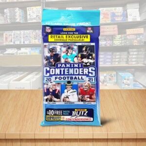 2021 Panini Contenders NFL Football Cards Fat Pack - Emerald Parallels